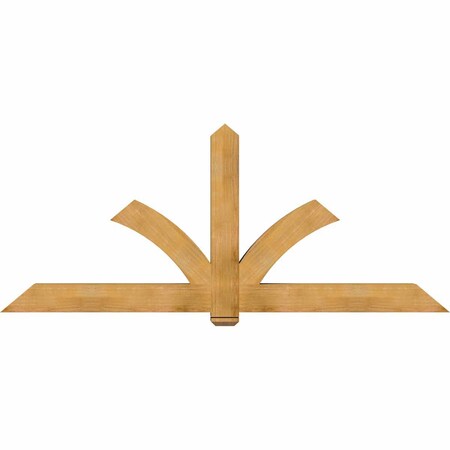 Ekena Millwork Redmond Rough Sawn Timber Gable Bracket, Western Red Cedar, 96"W x 40"H x 6"D x 6"F, 10/12 Pitch GBW096X40X0606RED00RWR